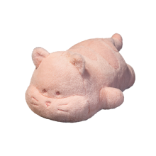 (Rose, 60 cm/23,62 pouces) Long chat en peluche canapé oreiller couchage literie Article cadeau d'anniversaire