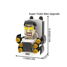 (Super) Skibidi toilette homme assemblage bloc de construction particules jouets figurines modèles à