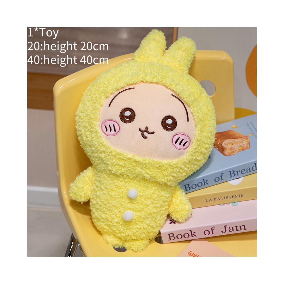 (Jaune, 40 cm/15,75 pouces) Pyjama poupée en peluche peluche peluche PP coton remplissage 20 40 cm jaune