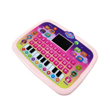 (Rose) tablette jouet enfants Machine de lecture de points Alphabet numéro apprentissage jouet cadeau