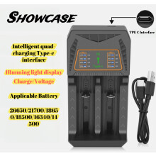 (MH-5D82HP, 2 Bay) 2/4 Bay Universal 18650 Charger - Fast Charging for 21700/26650/18500/16340/14500 Lithium Batteries & More, Safe Auto-Shutoff, Home & Travel Use