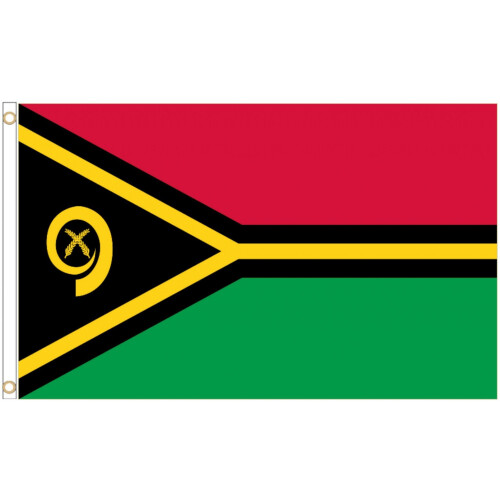 (3' x 2' - 90cm x 60cm) Vanuatu National Polyester Flag