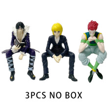 (3 st. utan låda) HunterHunter Animefigur Phantom Troupe Hisoka Actionfigur Noodle Stopper Room Decoration