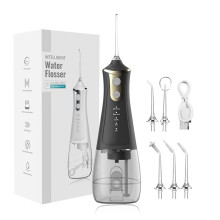 (Svart) Oral Irrigator Bärbar Vattentandtråd Tandblekning Dental Jet Pick Muntvättmaskin Puls