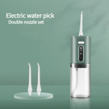 (grå) Oral Irrigator Bärbar Tandvattentandtråd USB Uppladdningsbar 280ML Elektrisk Tandrengöringsapparat