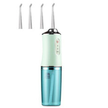 (Grön 4 munstycken) 3 lägen oral irrigator bärbar tandvattenstråle vattentank vattentät tandrengörare