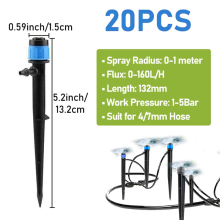 (360 Fontän 13cm Bu) Bevattningsdroppar Droppspridare Mikrospray Justerbar 360 Grader Trädgårdsvatten