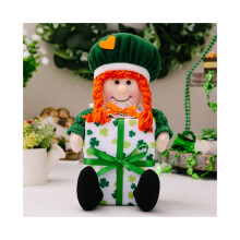 (Green Leaf Girl) Poupée de fille irlandaise magnifiquement conçue avec une boîte-cadeau de feuilles