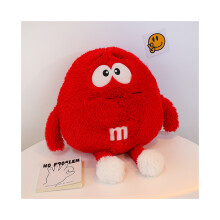 (Rouge, 30 cm/11,81 pouces) Mms drôle visage en peluche poupée oreiller décoration de chambre enfants