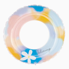 (NO.80(40-55KG)) cercle de natation pour adultes et enfants, fleur d'aquarelle de dessin animé épaissie