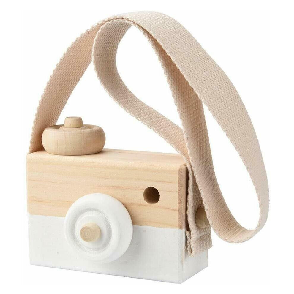 Caméra en bois (blanc), décoration de chambre d'enfant, jouets de pépinière