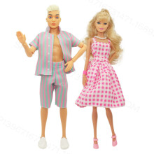 (Rose rouge) Barbie film jouets mode mignon dessin animé changement poupée ensemble enfants vacances