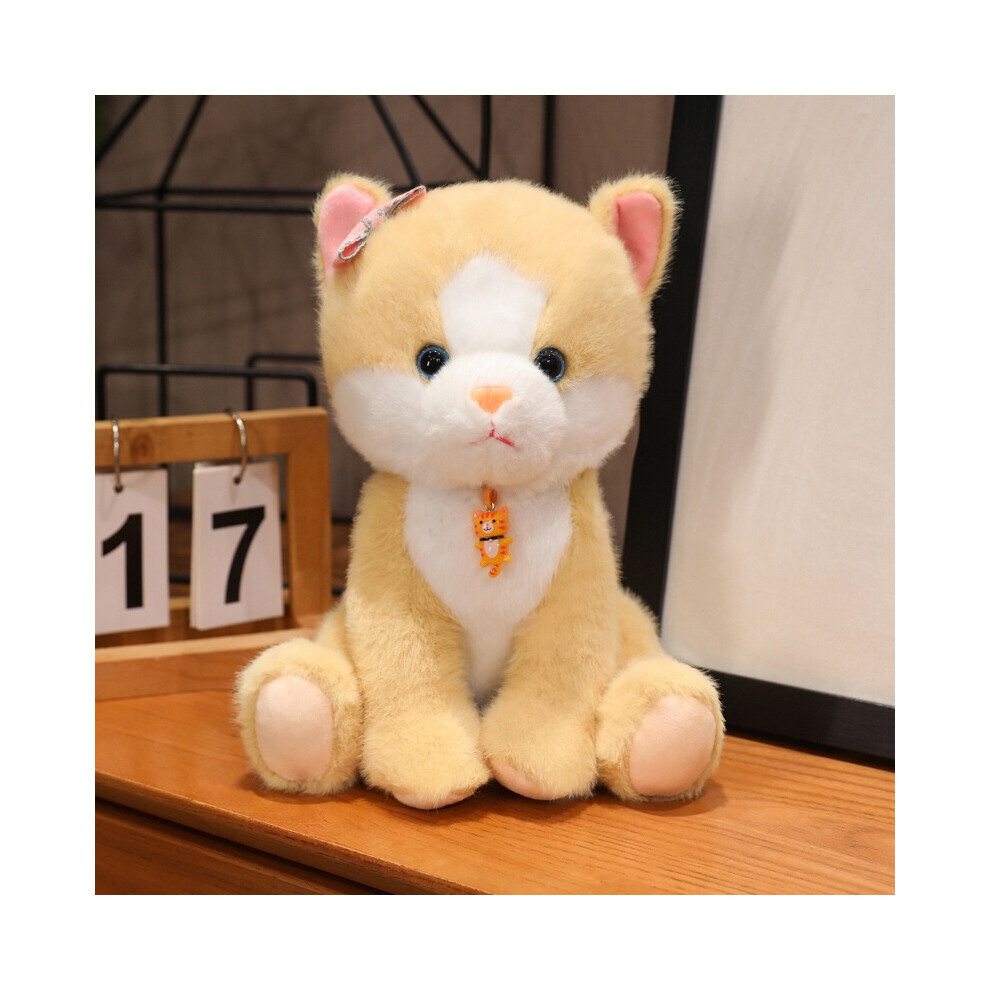 (Jaune) foulard ours en peluche chat poupée dessin animé coussins décorer cadeaux