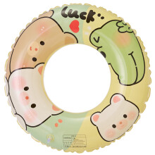 (Vert, NO.90(55-80KG)) Cercle de natation pour enfants, dessin animé, motif de fille mignonne augmenté