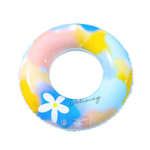 (80) Bouée de natation gonflable à la mode pour enfants, épaissie, fleur d'aquarelle