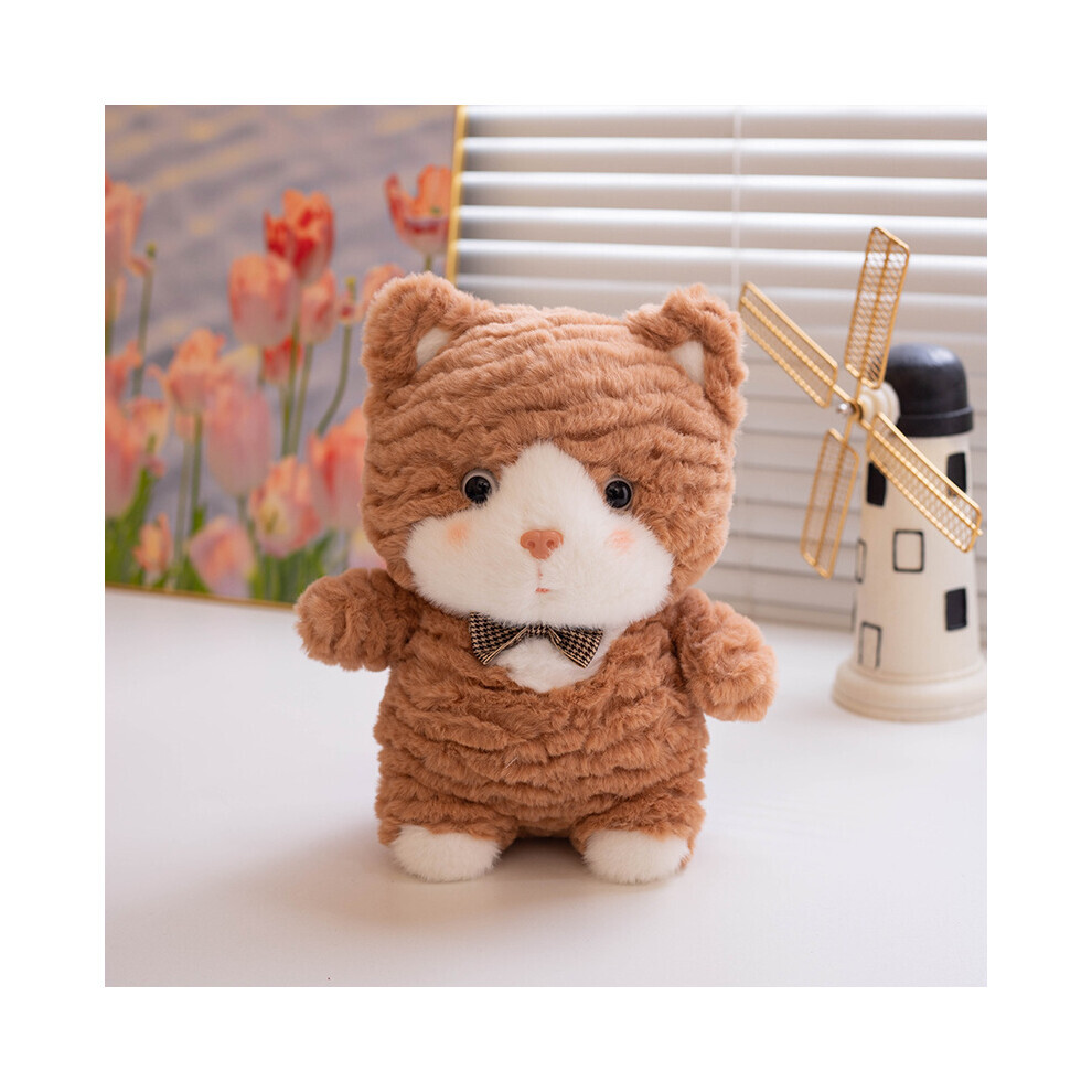 (Marron) jouet chat en peluche poupée en peluche dessin animé décoration enfants cadeau d'anniversaire