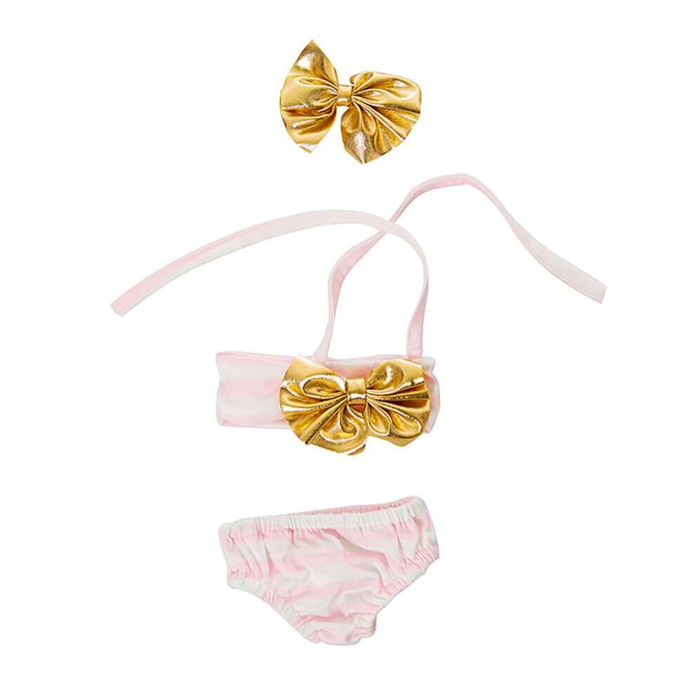 (Rose blanc) 45 cm poupée jouet vêtements Bowknot maillot de bain imprimé vêtements vêtements seulement