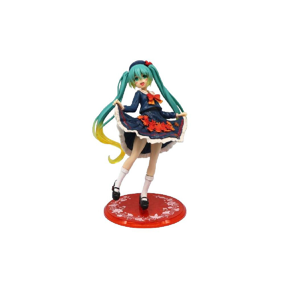 (Feuilles d'érable) Hatsune poupée Miku modèle Pvc matériel mignon fille voiture bureau décorer et cadeau