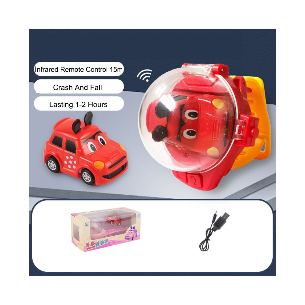 (Mini rouge) montre pour enfants télécommande infrarouge jouet voiture cadeau d'anniversaire chargement