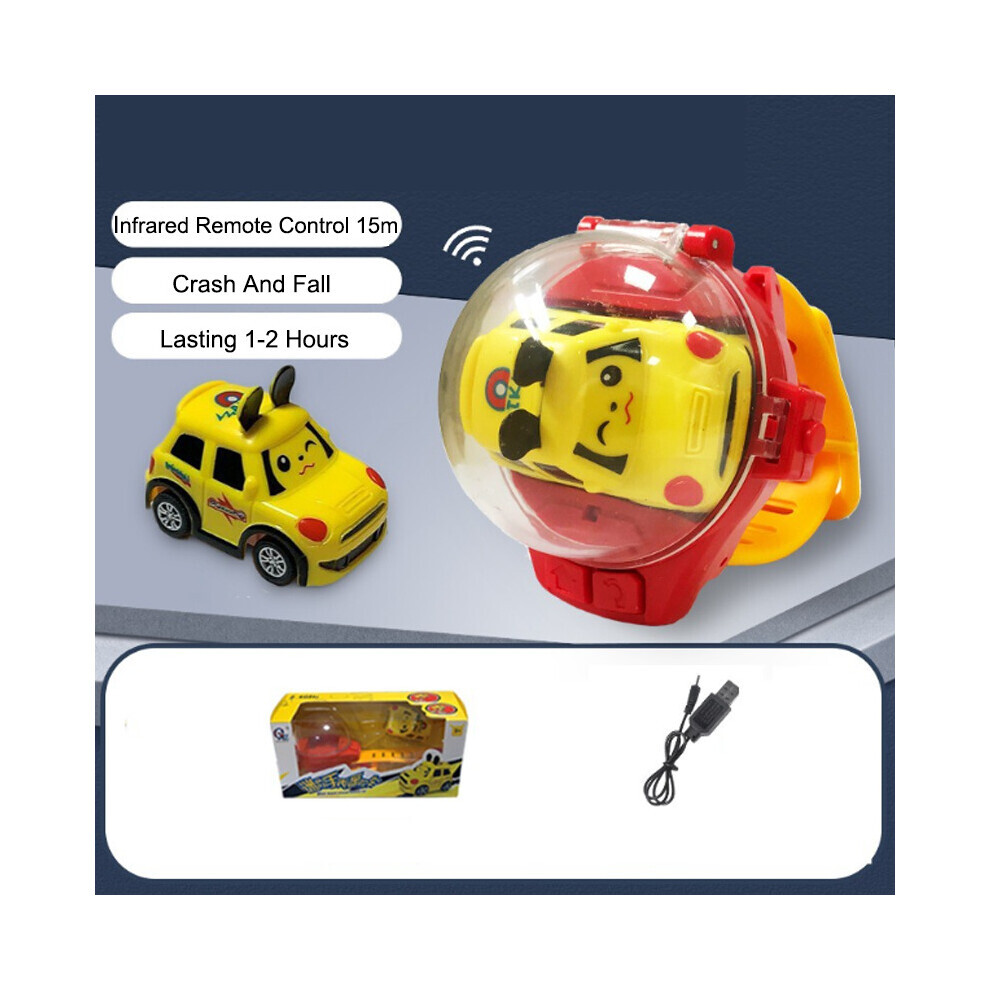 (Pikachu) montre pour enfants télécommande infrarouge jouet voiture cadeau d'anniversaire chargement