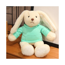 (Vert) oreiller en peluche lapin Ă longues oreilles rose vert vĂŞtements cadeau d'anniversaire pour enfants