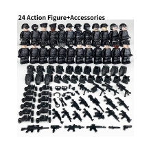 (Style B) soldats militaires Black Swat Jeeps figurines assemblage ensemble de jouets bloc de construction