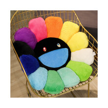(03, 40 cm/15,7 pouces) Oreiller Takashi Murakami Cadeau d'oreiller Ă fleurs arc-en-ciel