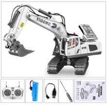 (Blanc) terrain de jeu de Bulldozer pour enfants de voiture de véhicule d'ingénierie de contrôle d'excavatrice