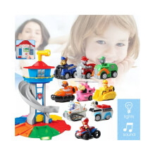 Paw Patrol – tour de guet, véhicule à traction, ensemble de jouets Puzzle pour enfants, guetteur électrique