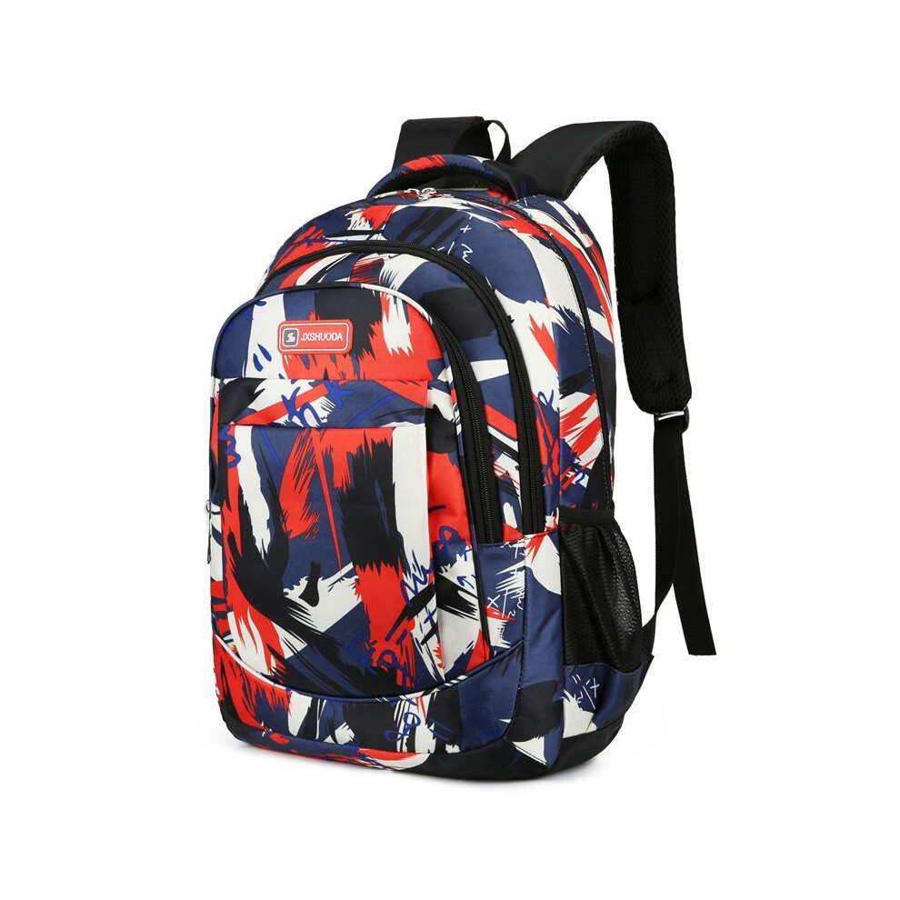 (Red) Travel Camouflage Printed Leisure Backpack Wear Student Schoolbag Resistant-image-OPC-PGPS56V-NEW