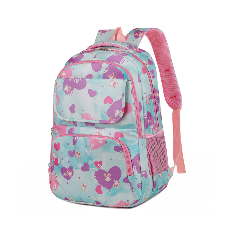 (Green) Anti Schoolbag Student Splashing Water Wear Resistant Backpack Cute Fashionable