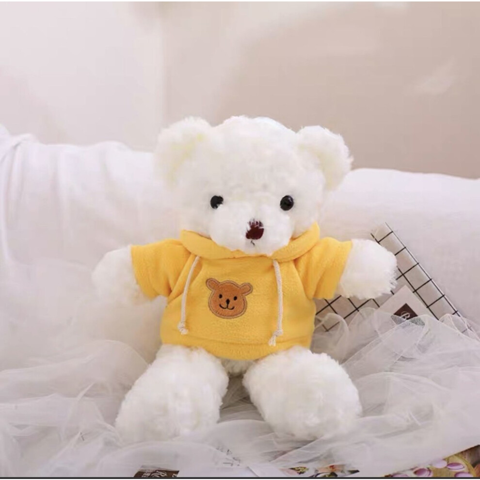 (Yellow) Teddy Adorable Bear Hoodie Cute Girl Kids Companionship Plush Birthday Gift Toy-image-OPC-PGPS5JJ-NEW