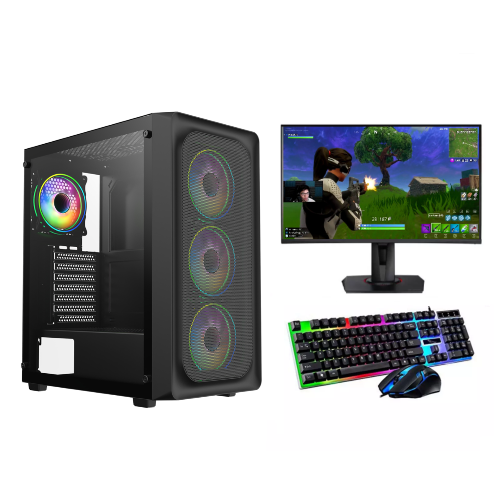 Full setup Gaming PC Bundle Intel Core i5-4570 16GB RAM 1TB HDD + 128GB SSD RTX 3050 6GB 22" Monitor-image-OPC-PGPS7VM-REFURBISHED
