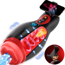 Male Masturbator Heating Suction Vibration with Beads Stimulate Penis