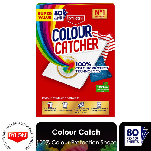 Colour Catcher Colour Protection Laundry Sheets to Prevent Colour Run, 80 Sheets
