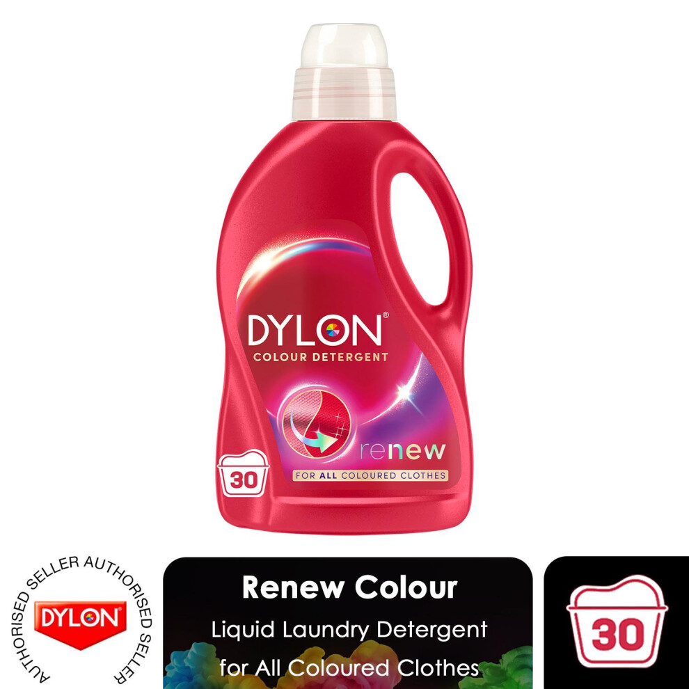 Dylon Colour Detergent Liquid Laundry Detergent For Coloured Clothes, 30 Washes