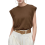 Women Summer Casual Tank Coffee S 2