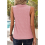 Women'S Solid Color V-Neck Sleeveless Top Pink L 8