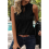 Women'S Solid Color V-Neck Sleeveless Top Black M 6