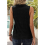 Women'S Solid Color V-Neck Sleeveless Top Black M 8