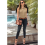 Women'S Solid Color V-Neck Sleeveless Top Khaki S 5