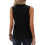 Women'S Solid Color V-Neck Sleeveless Top Black S 4