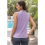 Women'S Solid Color V-Neck Sleeveless Top Purple M 7