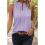 Women'S Solid Color V-Neck Sleeveless Top Purple L 6