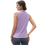 Women'S Solid Color V-Neck Sleeveless Top Purple L 4