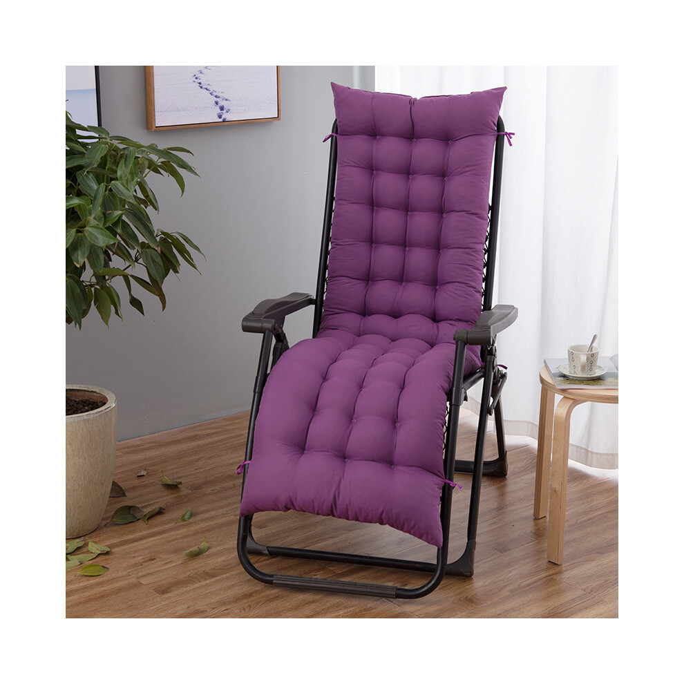 (Purple, 40*110cm) Replacement Cushion Pad Garden Sun Lounger Recliner Chair Seat Thick Pads
