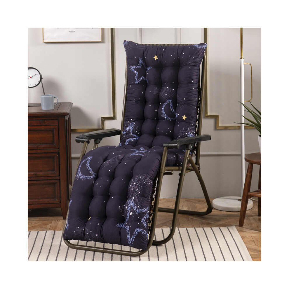 (Star Moon Myth (Blue), 53*165m) Replacement Cushion Pad Garden Sun Lounger Recliner Chair Seat Thick Pads