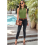 Women'S Solid Color V-Neck Sleeveless Top Green XL 5
