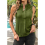 Women'S Solid Color V-Neck Sleeveless Top Green L 6