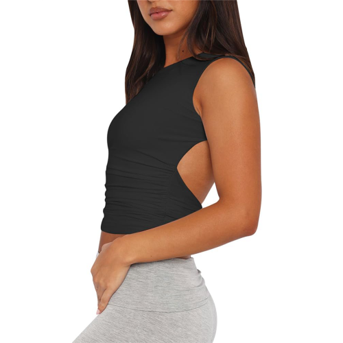 Womens Summer Tank Tops Black M 2